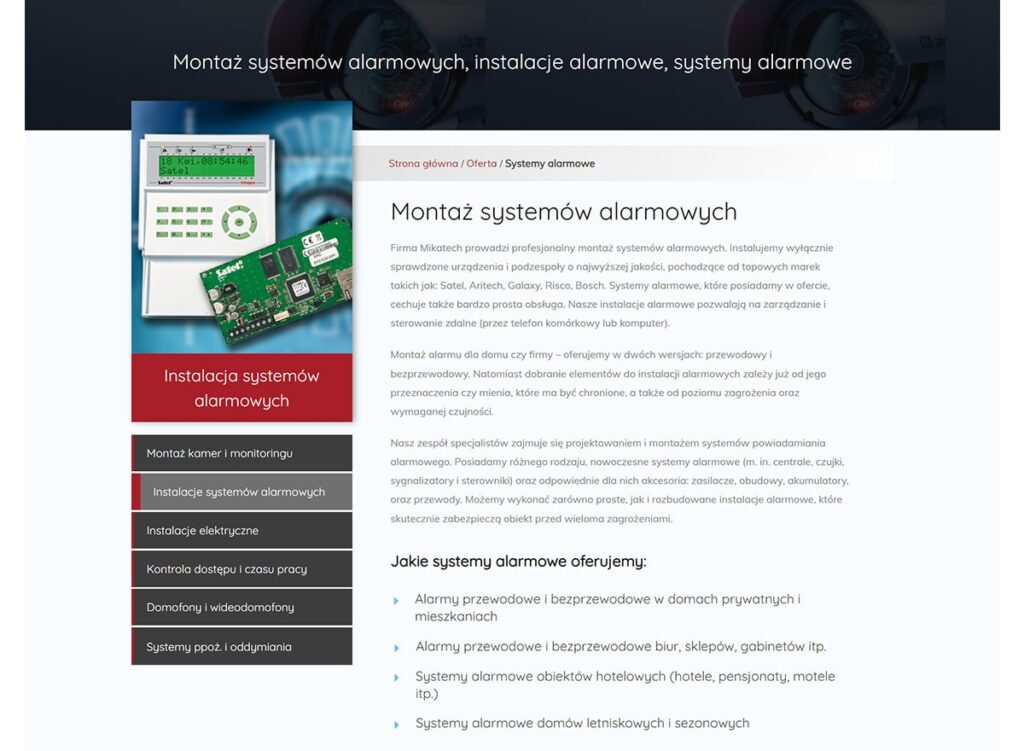 Mikatech - system alarmowy